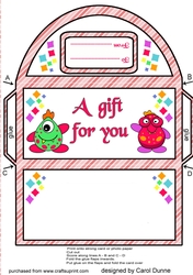 Money Wallet Monsters (pink)