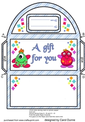 Money Wallet Monsters (blue)