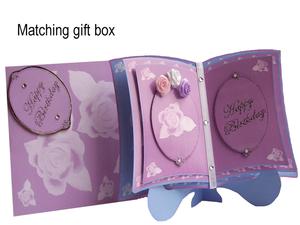 Lilac and Pale Blue Rose Book