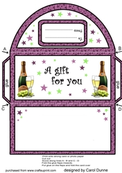 Money wallet Champagne & grapes