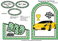 Cutaway yellow sports car