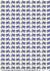 Blue Motorbike Backing Paper