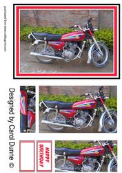 Red Honda Motorbike Pyramid