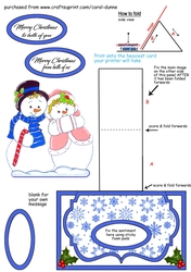 Small easel Mr & Mrs Snowman