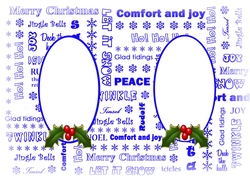 Christmas words (blue)