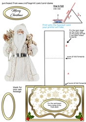 Small easel Santa (gold)