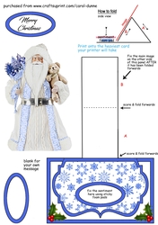 Small easel Santa (blue)