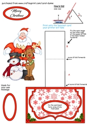 Small easel Santa & friends