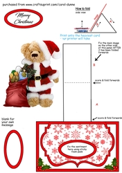 Small easel Santa Bear