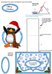 Small easel Christmas Penguin