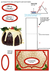 Small easel Christmas Pudding
