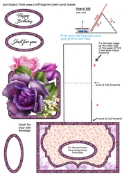 Small easel Purple rose