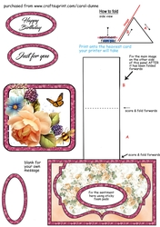 Small easel English roses