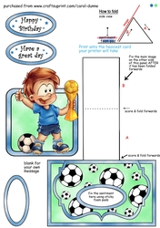 Small easel Football Champion (Blue)