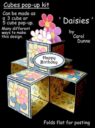 Cube pop-ups Daisies
