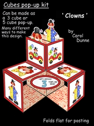 Cube pop-up Clowns