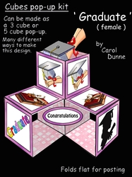 Pop-up cube Graduate (Female)