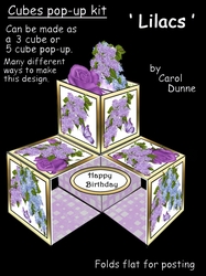 Pop-up cube Lilacs