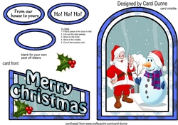 Cutaway Santa & snowman