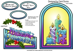 Christmas candles cutaway