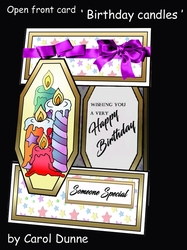 Open front Birthday Candles