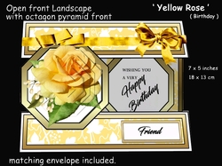 Open front Landscape Yellow Rose Bday