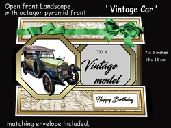 Open front Landscape Vintage Car