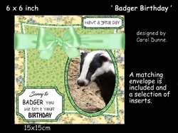 Badger Birthday 6 x 6