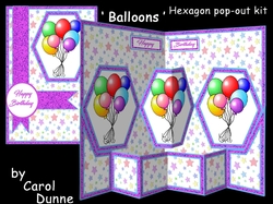 Hexagon pop-out Balloons