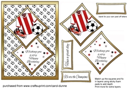 Two squares FOOTY (Red)
