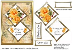 Two squares Yellow Roses GWS