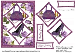 Two squares Purple shoe