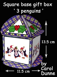 Square based box 3 Penguins