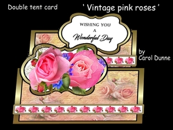 Double tent Vintage pink roses