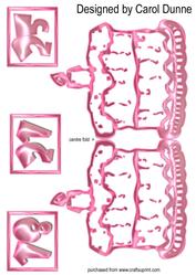 Pink Cake Shaped Card