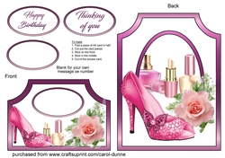 Cutaway Pink shoe with rose