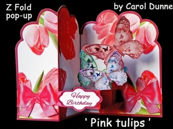 Z-fold Pink tulips