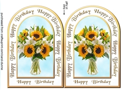 Archway card Sunflowers