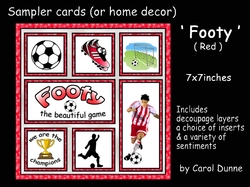 Sampler card Footy (Red)