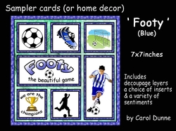 Sampler card Footy (Blue)