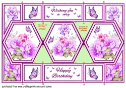 Tri fold watercolour flowers