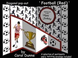 Diagonal pop-out Football (red)