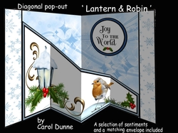 Diagonal pop-out Lantern & robin