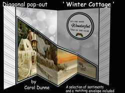 Diagonal pop-out Winter cottage