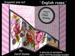 Diagonal pop-out English roses