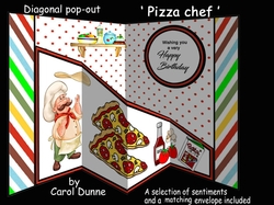 Diagonal pop-out Pizza chef