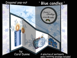 Diagonal pop-out Blue candles