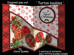 Diagonal pop-out Tartan baubles