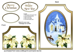 Cutaway Church & poinsettias