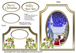 Cutaway Santa at church